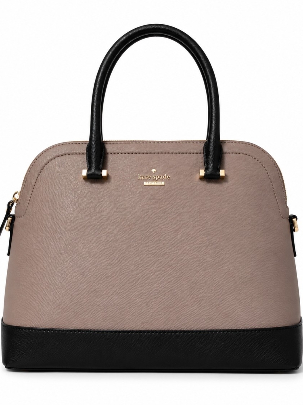 kate spade Taupe and Black Dome Satchel
